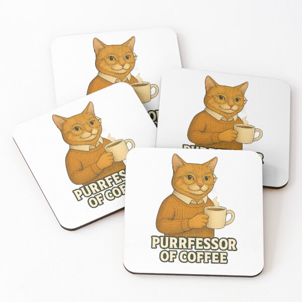 Item preview, Purrfessor of Coffee – Funny Cat Coffee Design designed and sold by CritterSquad.