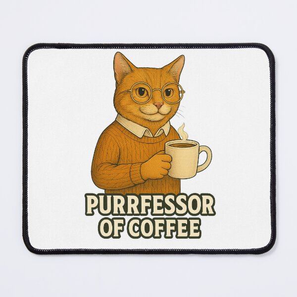 Item preview, Purrfessor of Coffee – Funny Cat Coffee Design designed and sold by CritterSquad.