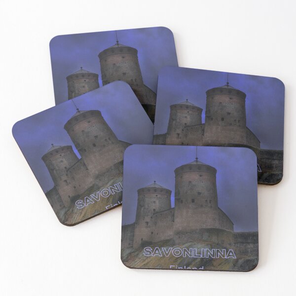 Item preview, Savonlinna, Olavinlinna, Finland castle under dark sky  designed and sold by creativevandal.