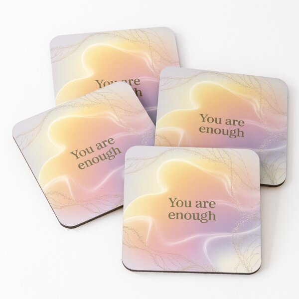 Item preview, You Are Enough – Pastel Aura Affirmation Quote designed and sold by NewAspect.