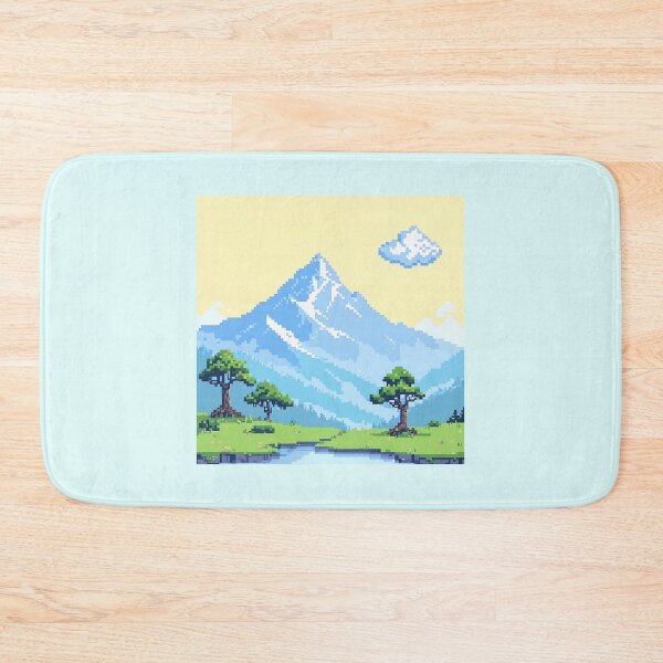 Item preview, Pixel Art Mountain Landscape River Nature Scenery designed and sold by NewAspect.