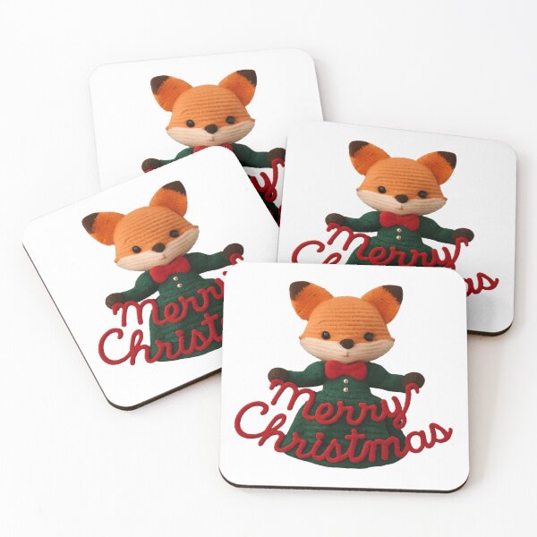 Item preview, Elegant Christmas Fox Amigurumi with Merry Christmas Banner - Holiday Crochet Design designed and sold by Tiny Stitch World.