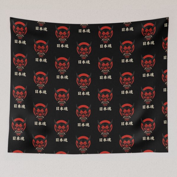 Item preview, Oni Mask Japan Style – Aggressive Samurai Design designed and sold by IronLotusDesigns.
