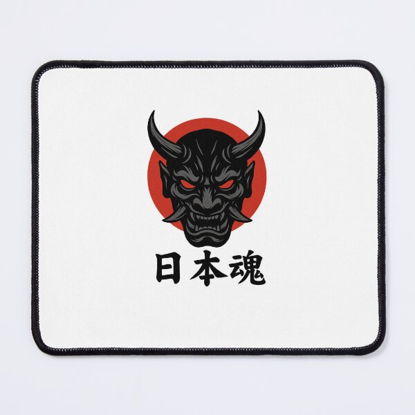 Item preview, Samurai Oni Mask with Rising Sun – Japanese Spirit designed and sold by IronLotusDesigns.
