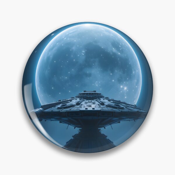 Item preview, Blues Moon Spaceships Powerful Galactic Journeys Unfold Art designed and sold by ART ATTACK ZONE.