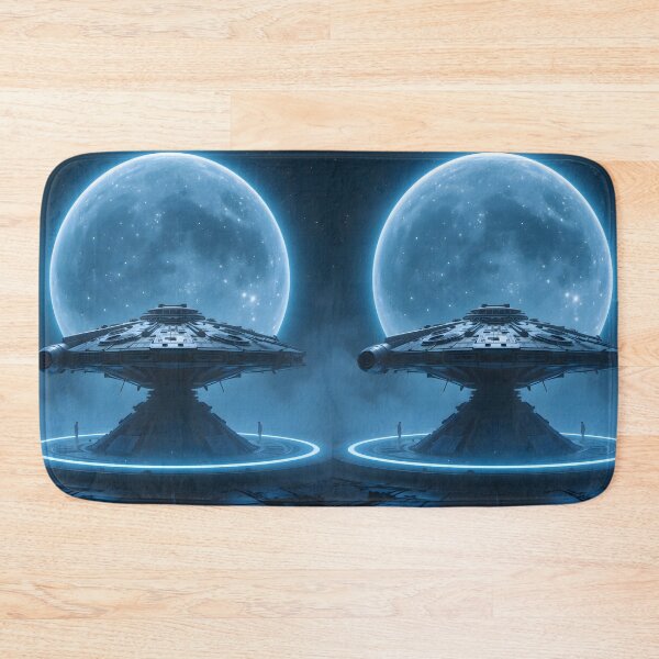 Item preview, Blues Moon Spaceships Powerful Galactic Journeys Unfold Art designed and sold by ART ATTACK ZONE.