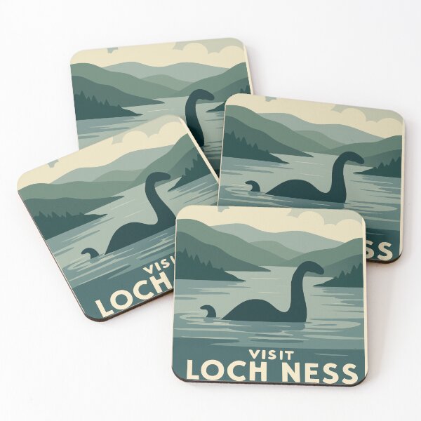 Item preview, Loch Ness Monster WPA Poster – Scotland National Park Style designed and sold by Folk Bestiary.