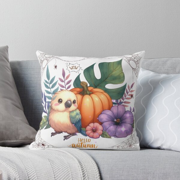 Item preview, Autumn Pumpkin Parrot – Cute Tropical Fall Bird Illustration designed and sold by Sugar Wisdom .