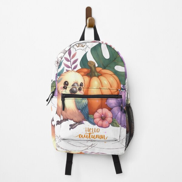 Item preview, Autumn Pumpkin Parrot – Cute Tropical Fall Bird Illustration designed and sold by Sugar Wisdom .