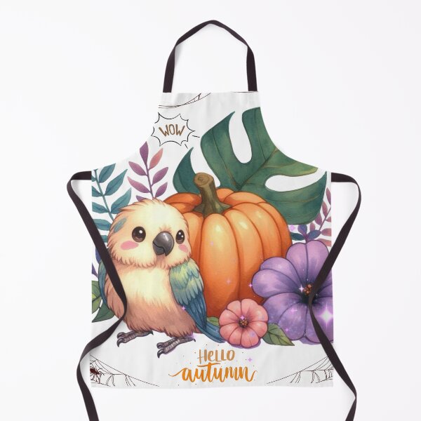 Item preview, Autumn Pumpkin Parrot – Cute Tropical Fall Bird Illustration designed and sold by Sugar Wisdom .