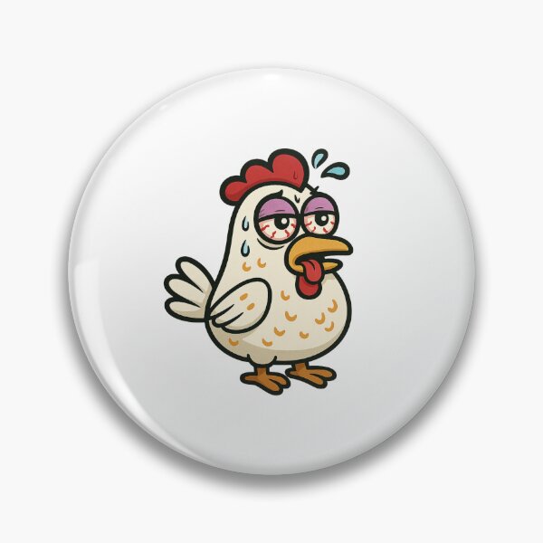 Item preview, Exhausted Chicken Cartoon designed and sold by CanSparkleArt.