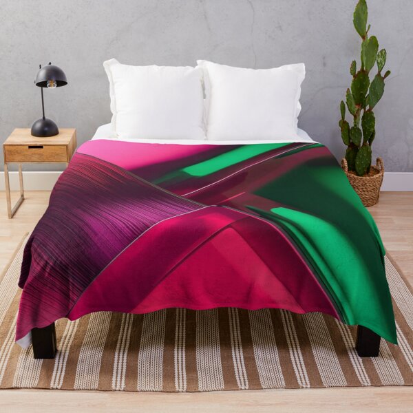 Item preview, Minimal Futuristic Geometric Chrome Art in Pink, Red, and Green designed and sold by Harmonic_Layers.