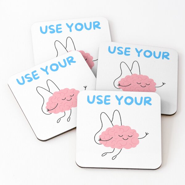 Item preview, Cute Cartoon Brain with "Use Your Brain" Text designed and sold by MiraDesignCo.