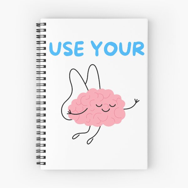 Item preview, Cute Cartoon Brain with "Use Your Brain" Text designed and sold by MiraDesignCo.