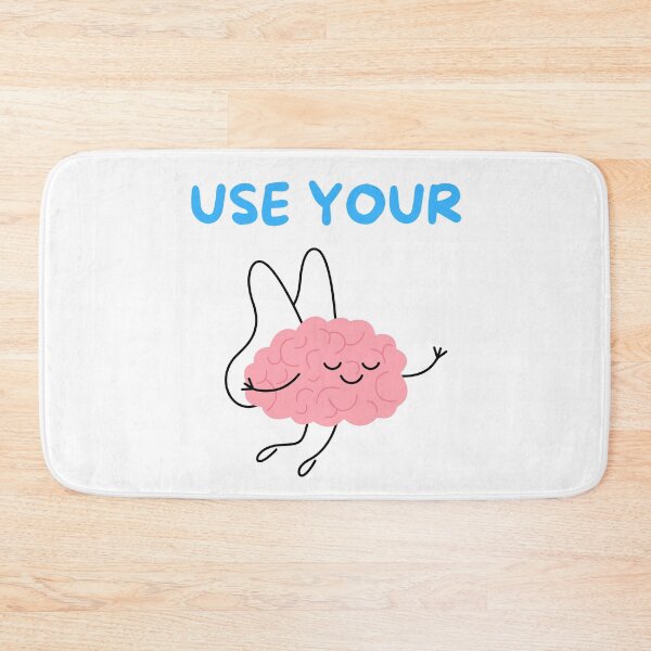 Item preview, Cute Cartoon Brain with "Use Your Brain" Text designed and sold by MiraDesignCo.