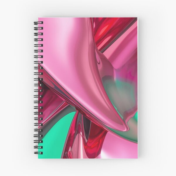 Item preview, Abstract Fluid Metallic Chrome Art in Pink, Red, and Green designed and sold by Harmonic_Layers.
