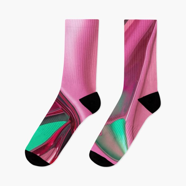 Item preview, Abstract Fluid Metallic Chrome Art in Pink, Red, and Green designed and sold by Harmonic_Layers.
