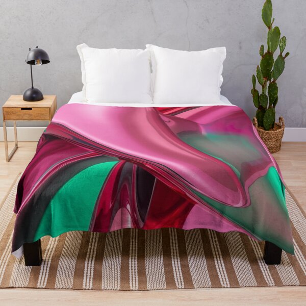 Item preview, Abstract Fluid Metallic Chrome Art in Pink, Red, and Green designed and sold by Harmonic_Layers.