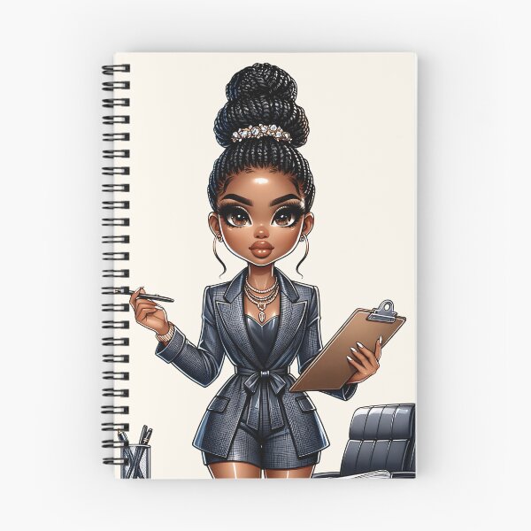 Item preview, Beautiful Brown Skin Girl with Curly Hair – Elegant Art Style designed and sold by Lulunza.