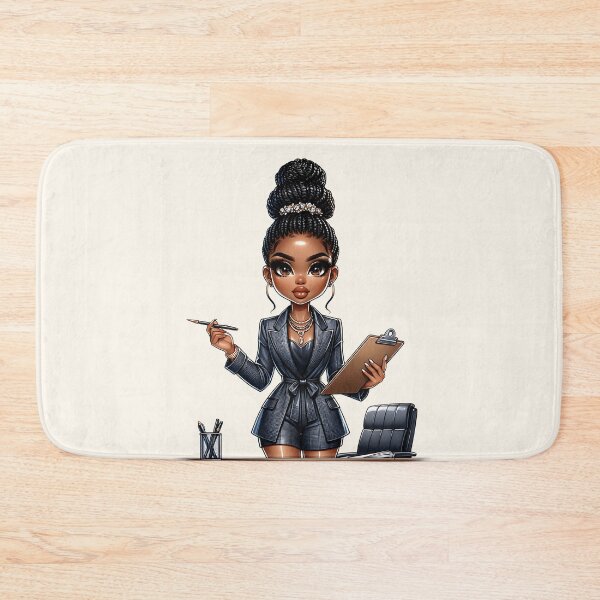 Item preview, Beautiful Brown Skin Girl with Curly Hair – Elegant Art Style designed and sold by Lulunza.