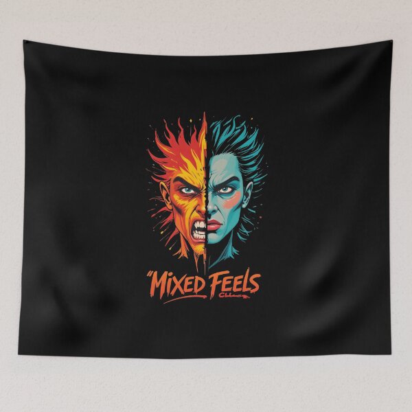 Item preview, Mixed Emotions Face Half Happy Half Sad designed and sold by Dazzle-Sizzle.