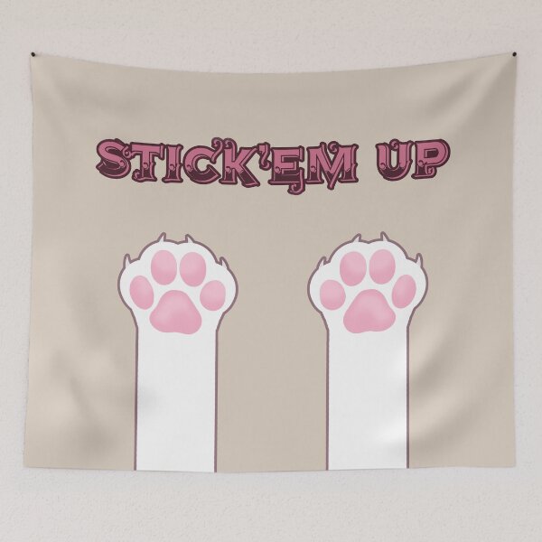 Item preview, "STICK 'EM UP" cat paws designed and sold by PuppysShirts.