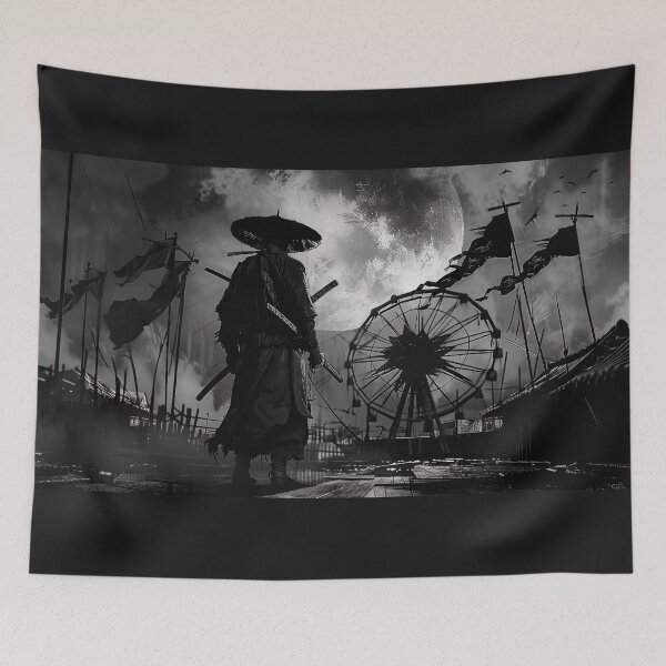 Item preview, Moonlit Samurai at the Forgotten Carnival designed and sold by ArgentoArt.