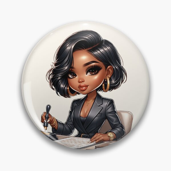 Item preview, Cute Black Girl with Braids – Adorable Cartoon Illustration designed and sold by Lulunza.
