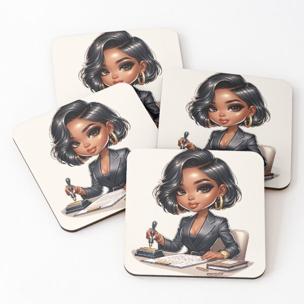 Item preview, Cute Black Girl with Braids – Adorable Cartoon Illustration designed and sold by Lulunza.