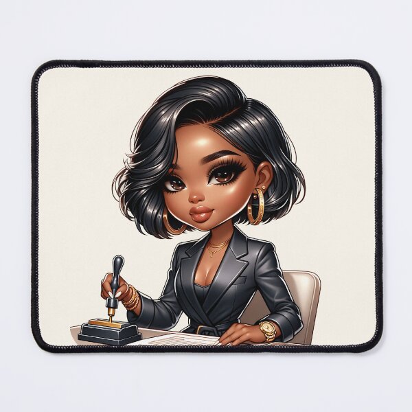 Item preview, Cute Black Girl with Braids – Adorable Cartoon Illustration designed and sold by Lulunza.