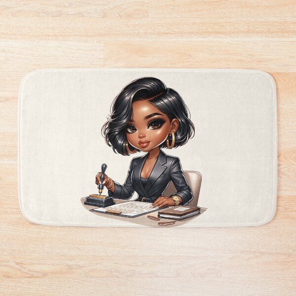 Item preview, Cute Black Girl with Braids – Adorable Cartoon Illustration designed and sold by Lulunza.