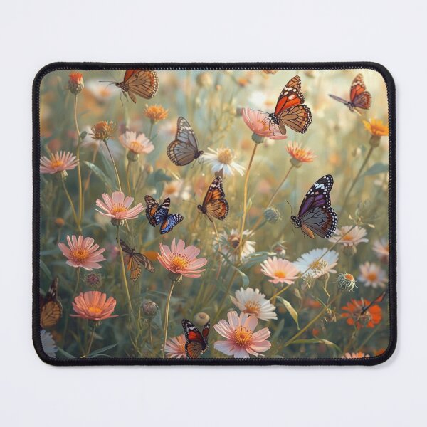 Item preview, Delicate Wildflower Garden Filled with Butterflies designed and sold by Uniquely Yours.