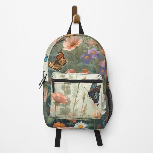 Item preview, Colorful Wildflower Meadow with Butterflies – Nature Artwork designed and sold by Uniquely Yours.