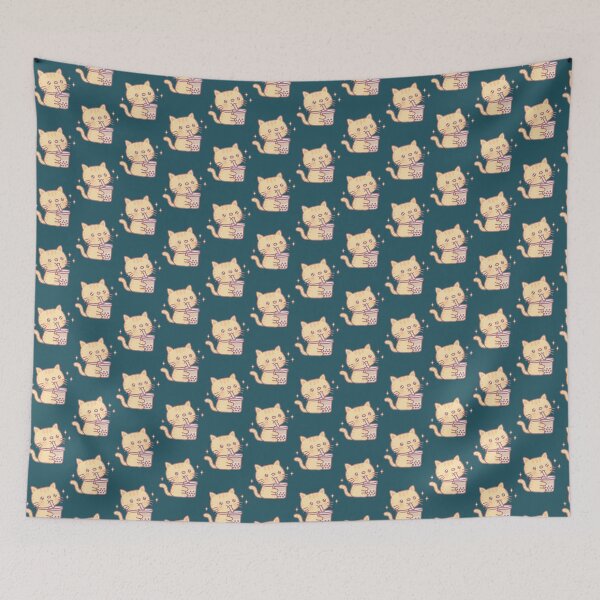 Item preview, Adorable Tabby Cat Sipping Boba | PERFECT GIFT FOR YOU AND FRIENDS designed and sold by MarcPierson.