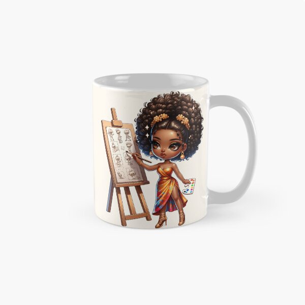 Item preview, Stylish Brown Girl with Afro –art girl designed and sold by Lulunza.