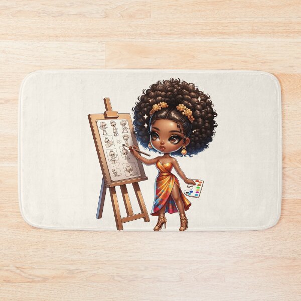 Item preview, Stylish Brown Girl with Afro –art girl designed and sold by Lulunza.