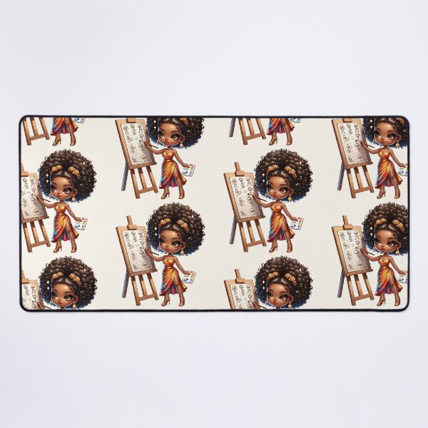 Item preview, Stylish Brown Girl with Afro –art girl designed and sold by Lulunza.