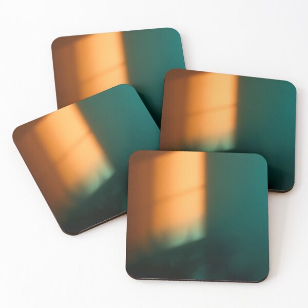 Item preview, Orange Teal Window Light Abstract Shadow designed and sold by SassyArtistry.
