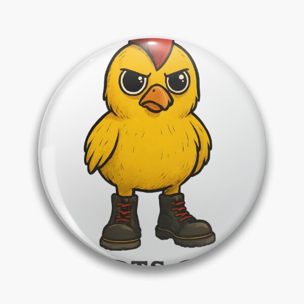 Item preview, Bad Boy Chicken  Cartoon Punk Chicken with Red Mohawk and Boots designed and sold by AV.