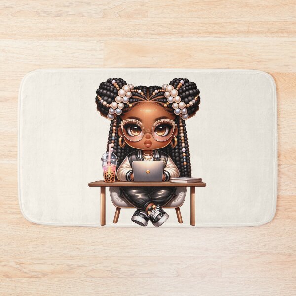 Item preview, Chic Brown Girl with Headband – Trendy Illustration designed and sold by Lulunza.