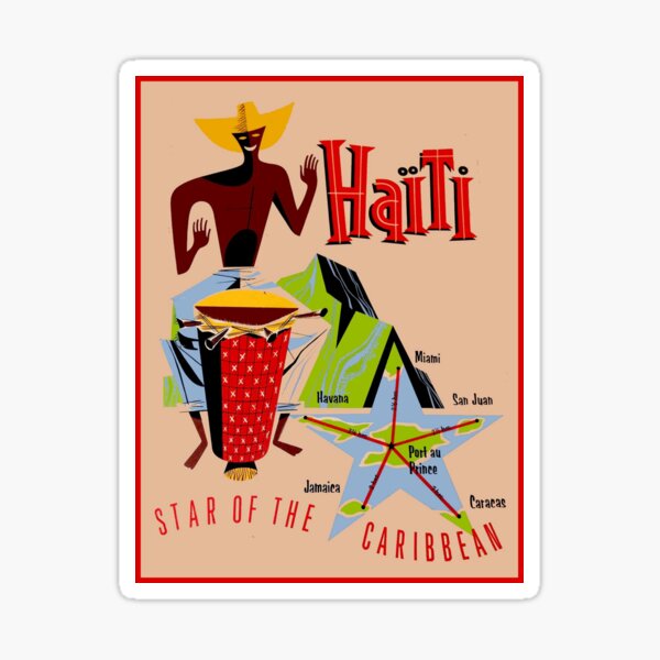 Aperçu de l'œuvre HAÏTI : Vintage Star of the Caribbean Rare Publicité Print créée et vendue par posterbobs.
