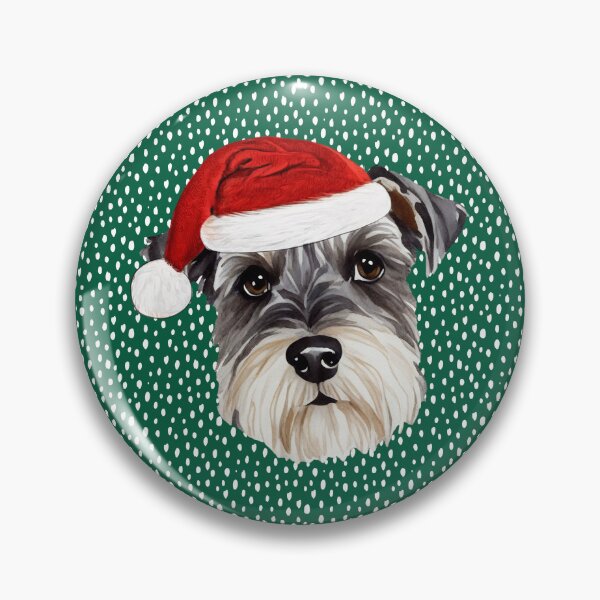 Item preview, Mini Schnauzer Christmas Tree Dog Puppy Watercolor designed and sold by Magnolia Valley Art.