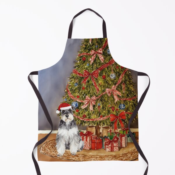 Artikelvorschau, Mini Schnauzer Weihnachtsbaum Hund Welpe Aquarell entworfen und verkauft von Magnolia Valley Art.