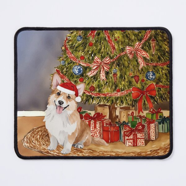 Item preview, Corgi Dog Christmas Tree Dog Puppy Watercolor designed and sold by Magnolia Valley Art.