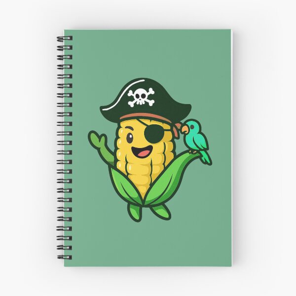Item preview, Pirate Corn - Funny Cartoon Corn with Parrot designed and sold by Myra365Art.