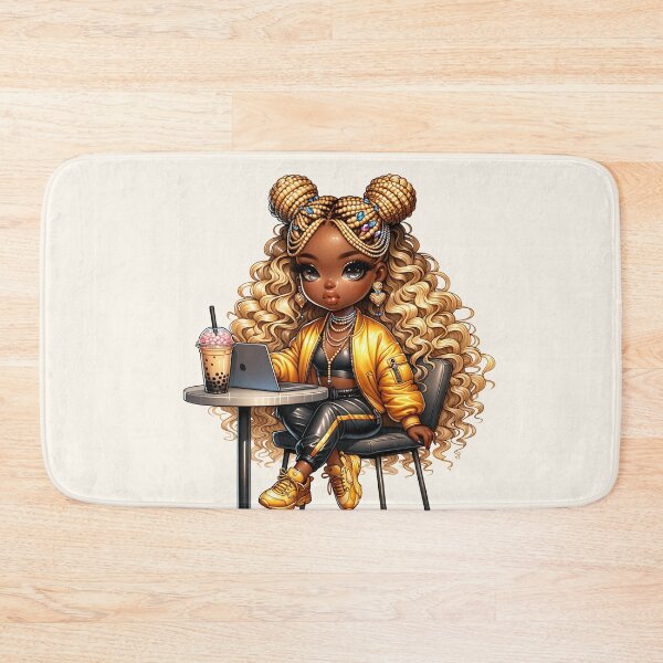 Item preview, Pretty Black Girl with Natural Hair – Cute Digital Art designed and sold by Lulunza.