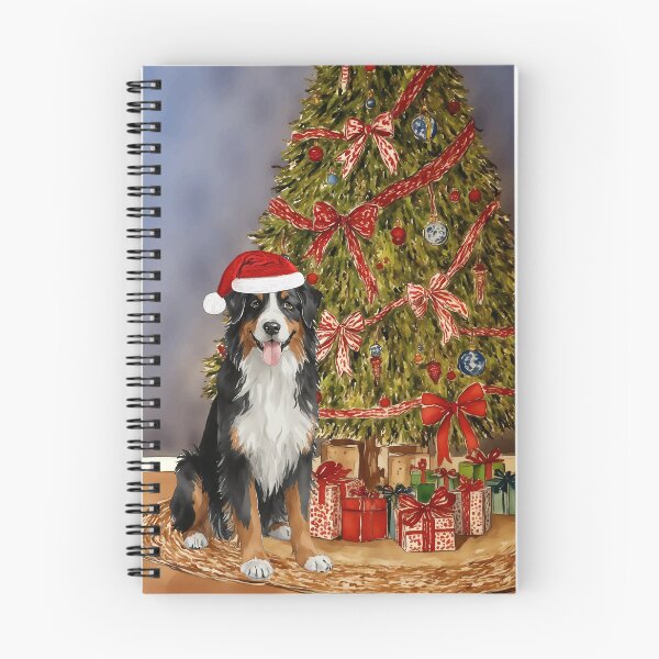 Item preview, Bernese Mountain Dog Christmas Tree Dog Puppy Watercolor designed and sold by Magnolia Valley Art.