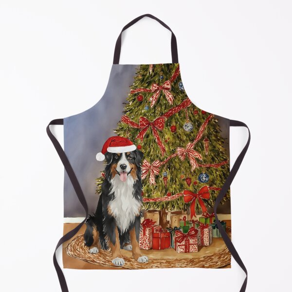 Item preview, Bernese Mountain Dog Christmas Tree Dog Puppy Watercolor designed and sold by Magnolia Valley Art.