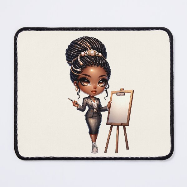 Item preview, Pretty Black Girl with Natural Hair – Cute Digital Art designed and sold by Lulunza.