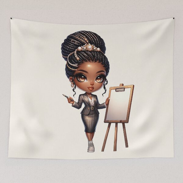 Item preview, Pretty Black Girl with Natural Hair – Cute Digital Art designed and sold by Lulunza.